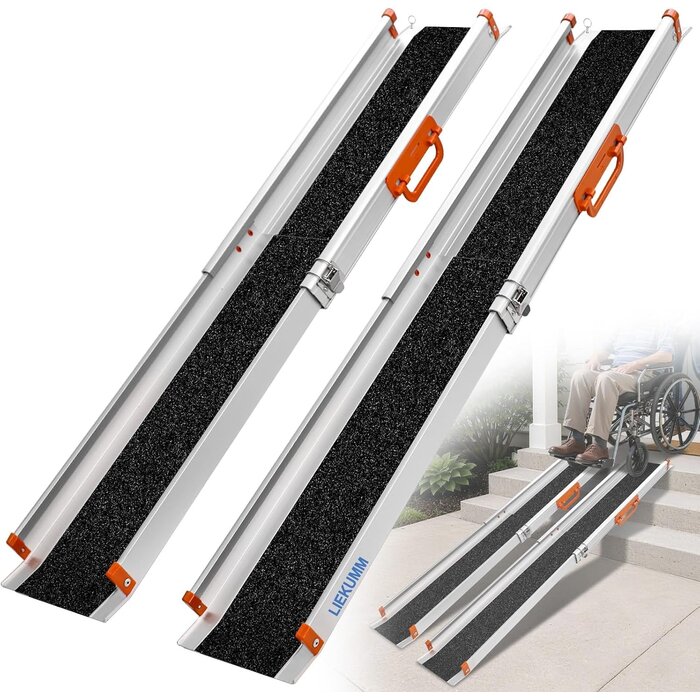 Rampe d'accès télescopique 2x 138-244 cm - 300 kg - 30% de remise