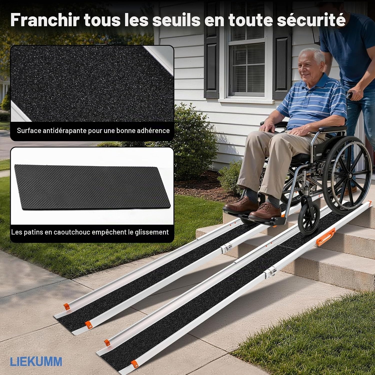 Rampe d'accès télescopique 2x 138-244 cm - 300 kg - 30% de remise