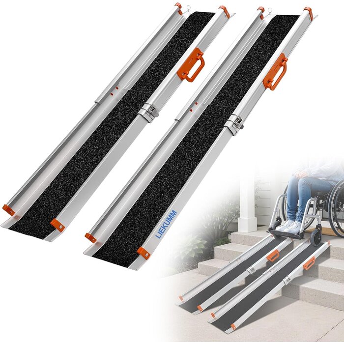 Rampe d'accès télescopique 2x 138-244 cm - 300 kg - 30% de remise