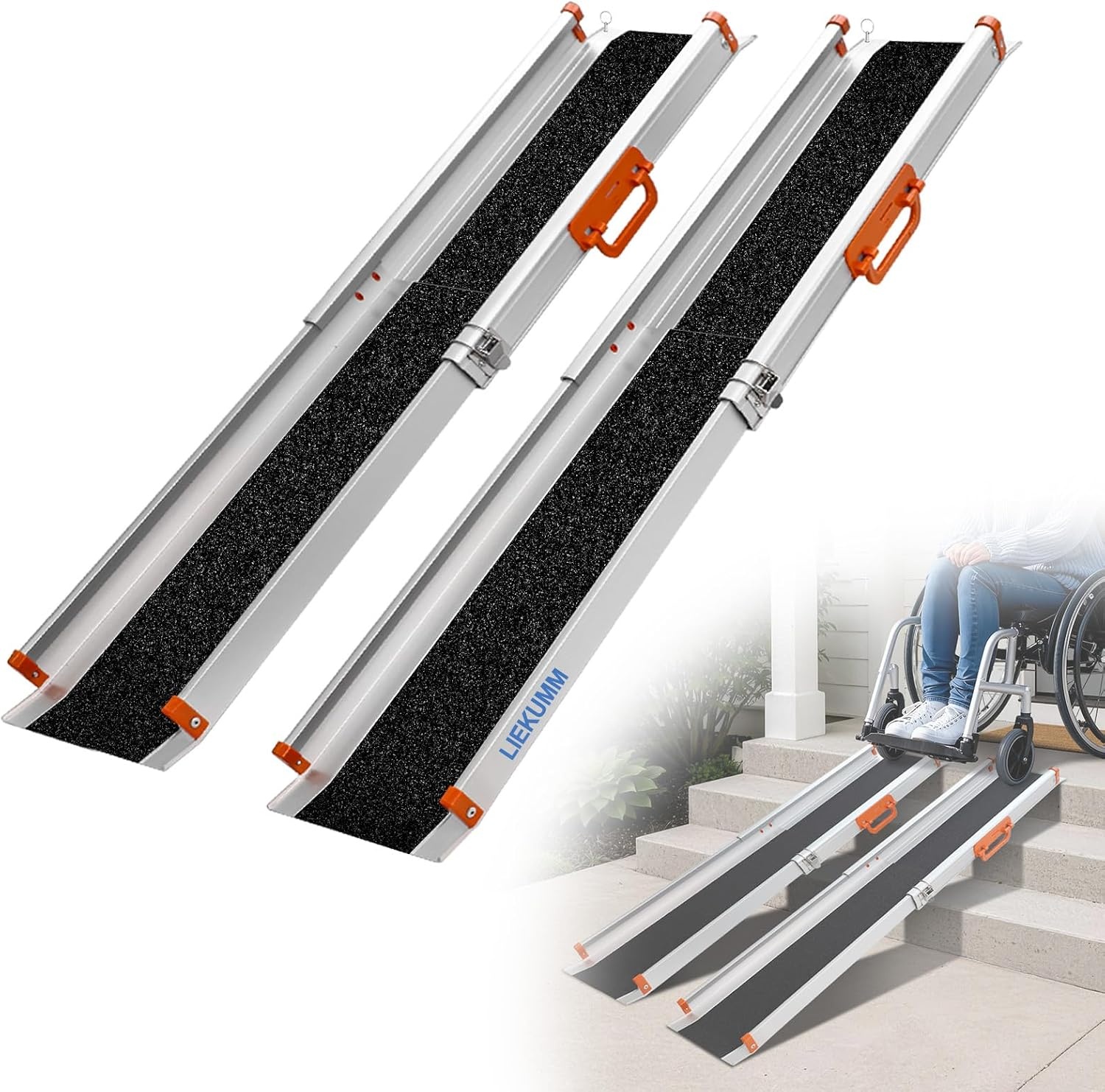 Rampe d'accès télescopique 2x 138-244 cm - 300 kg - 30% de remise