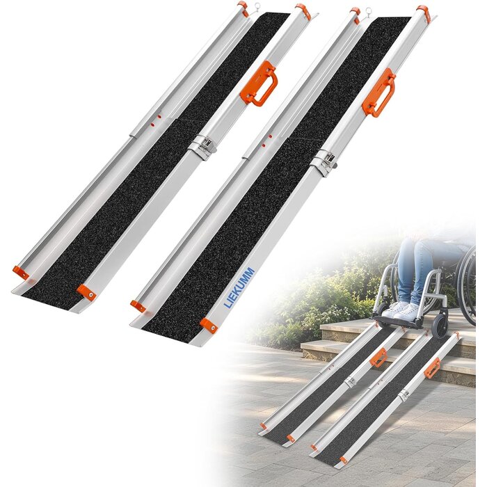 Rampe d'accès télescopique 2x 138-244 cm - 300 kg - 30% de remise