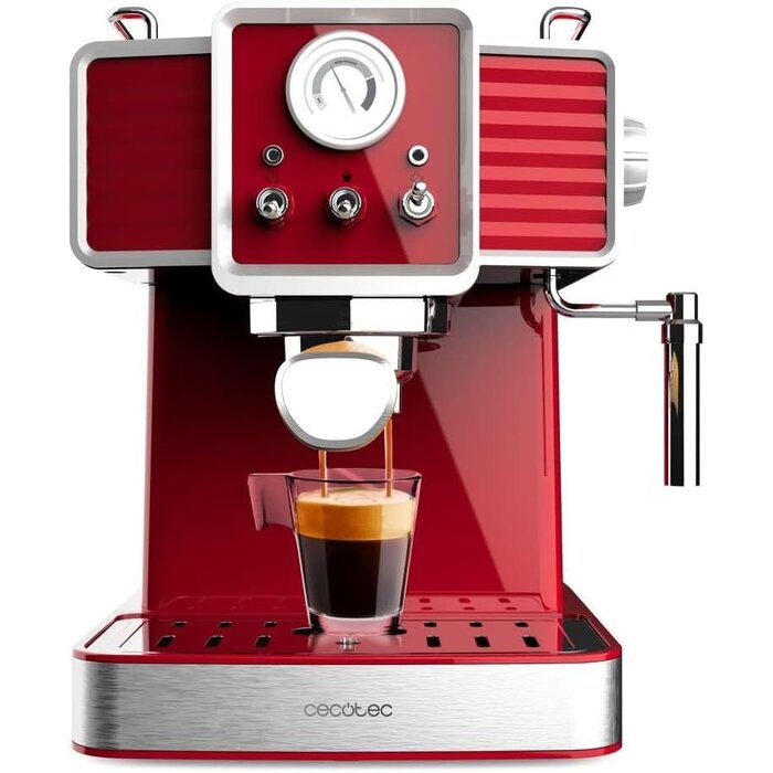 Cecotec Machine à Espresso Vintage Bleu Clair - 34% de remise - 20 Bars