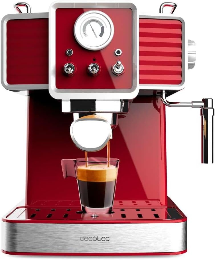 Cecotec Machine à Espresso Vintage Bleu Clair - 34% de remise - 20 Bars
