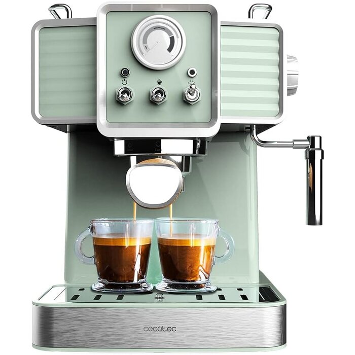 Cecotec Machine à Espresso Vintage Bleu Clair - 34% de remise - 20 Bars