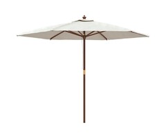 Vidaxl Parasol de jardin en bois couleur sable 299x240 cm - 41% de remise