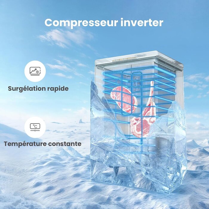 Congélateur coffre 99L Inverter - 35% de remise - Déballé / Bon état