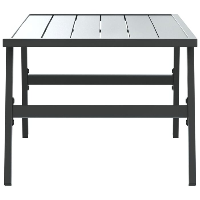Vidaxl Table de jardin basse 90x45x35 cm acier noir - 34% de remise