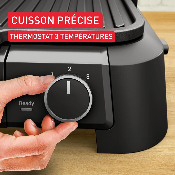 Gril de contact 3-en-1 2000W - Inox - Pour 6 personnes - 34% de remise