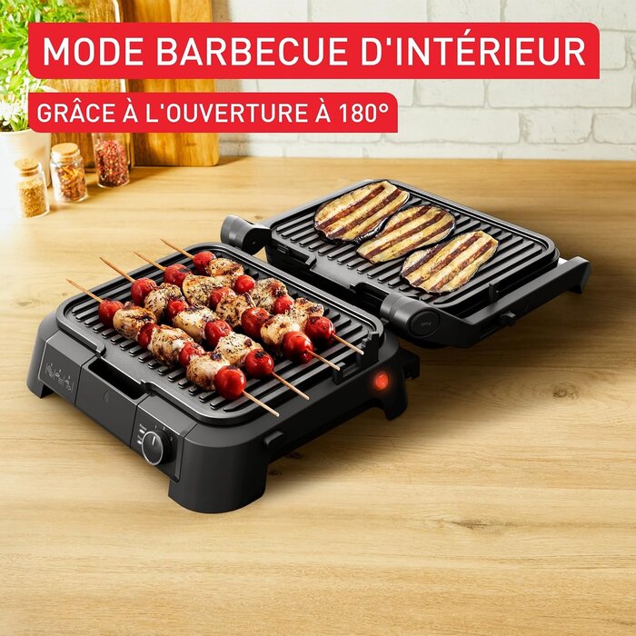 Gril de contact 3-en-1 2000W - Inox - Pour 6 personnes - 34% de remise