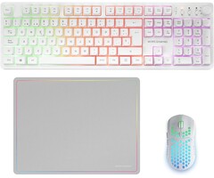 Pack Gaming Sans Fil : Clavier, Souris RGB et Tapis Blanc - 38% de remise