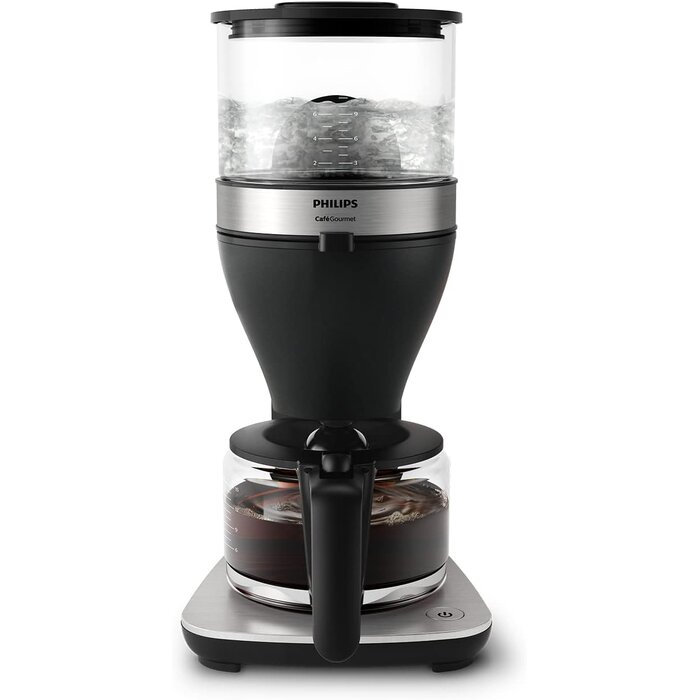 Philips Cafetière filtre 1,25 L - Noir et argent - 34% de remise
