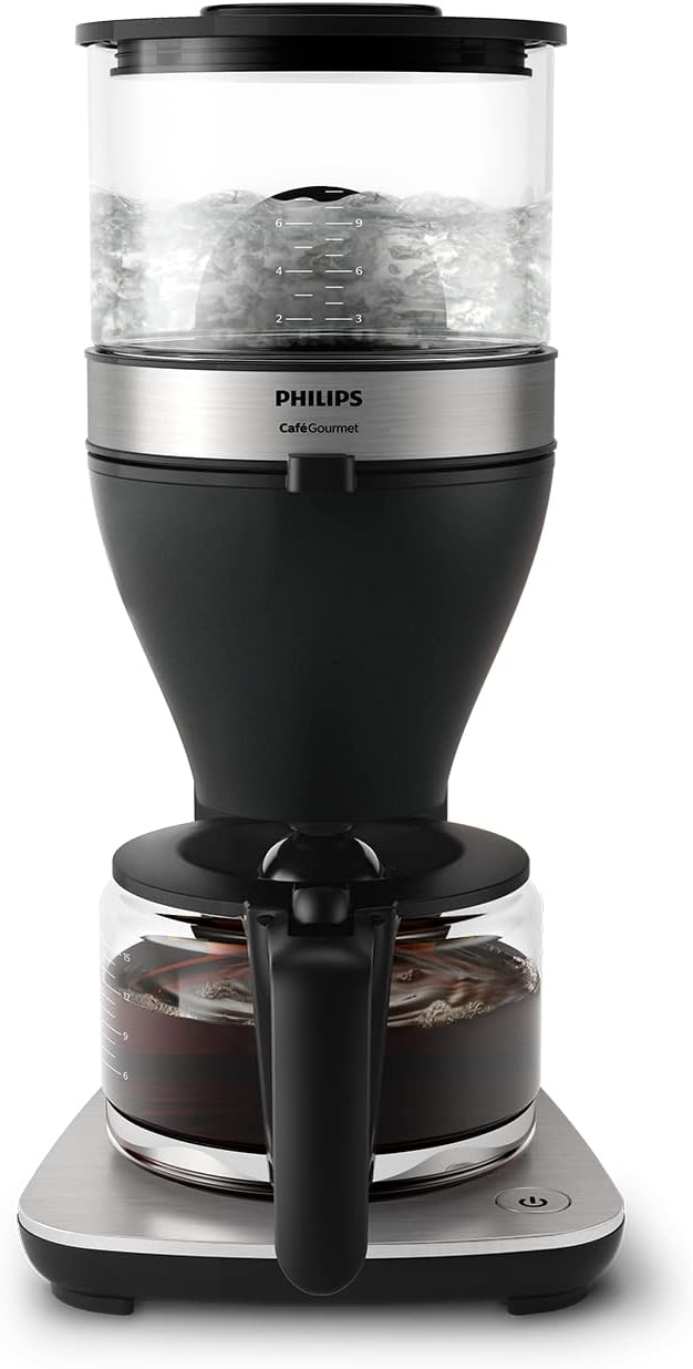Philips Cafetière filtre 1,25 L - Noir et argent - 34% de remise
