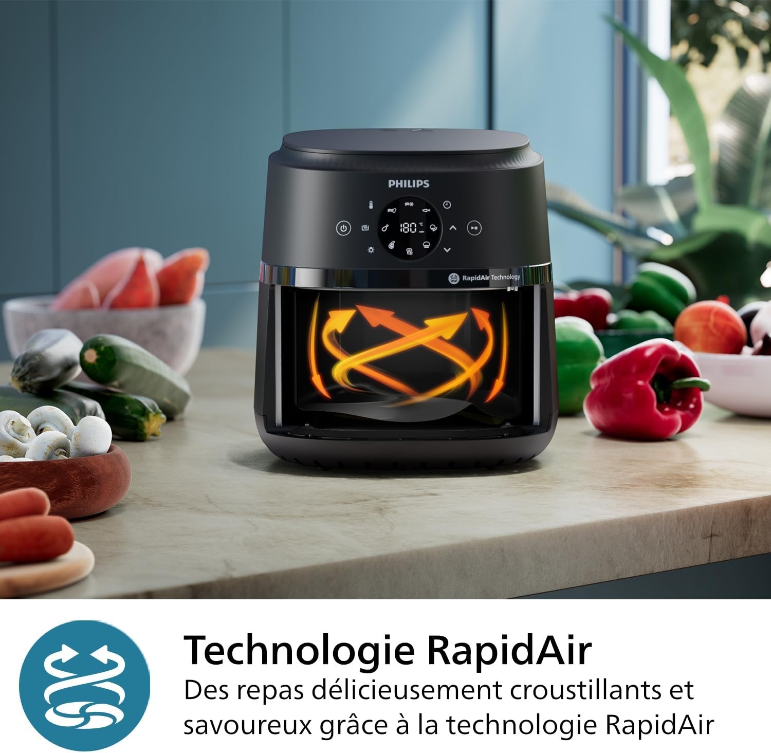 Philips Airfryer 4,2 L - 1500W - 13 modes - Noir - 34% de remise