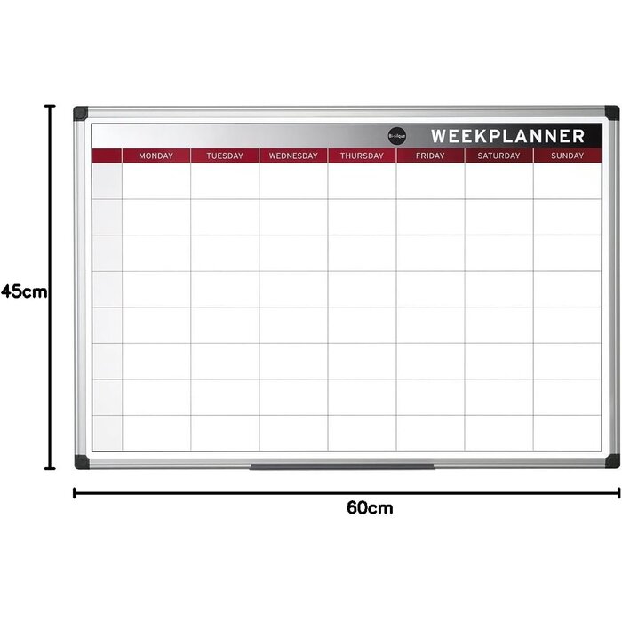 Planning hebdomadaire magnétique 60x45 cm - 32% de remise