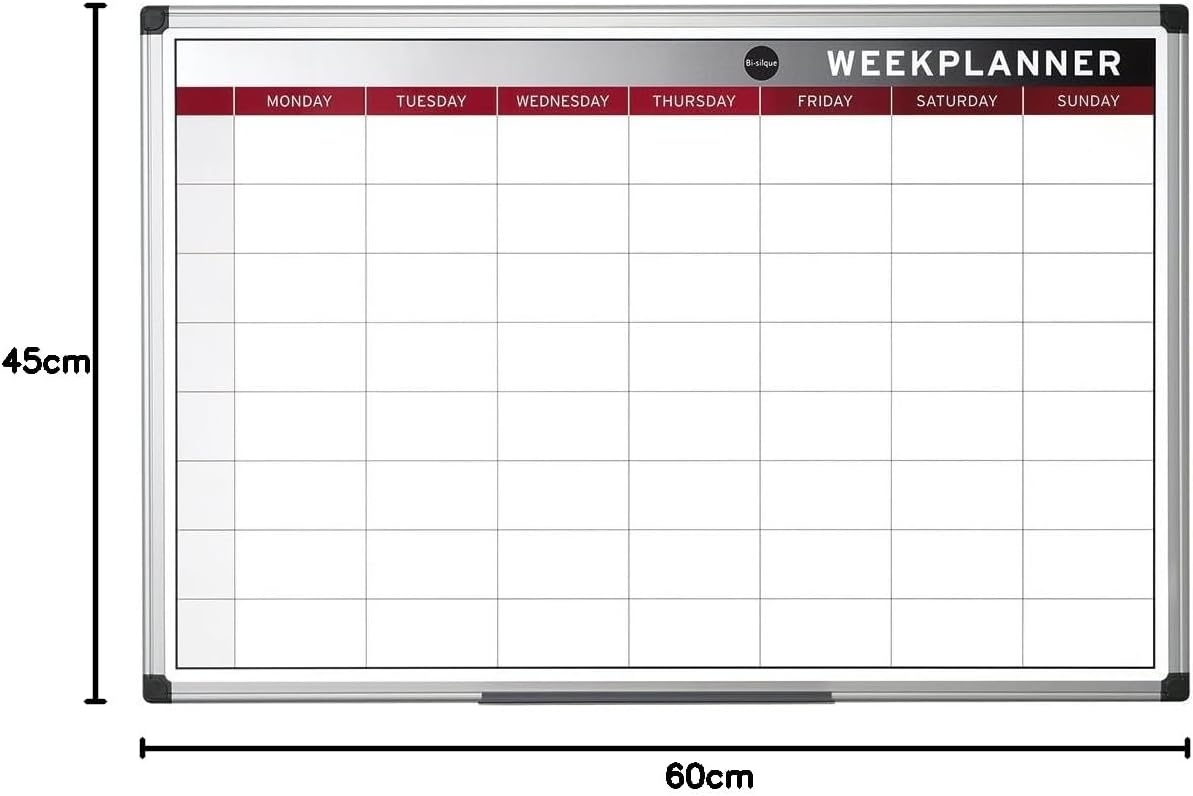 Planning hebdomadaire magnétique 60x45 cm - 32% de remise