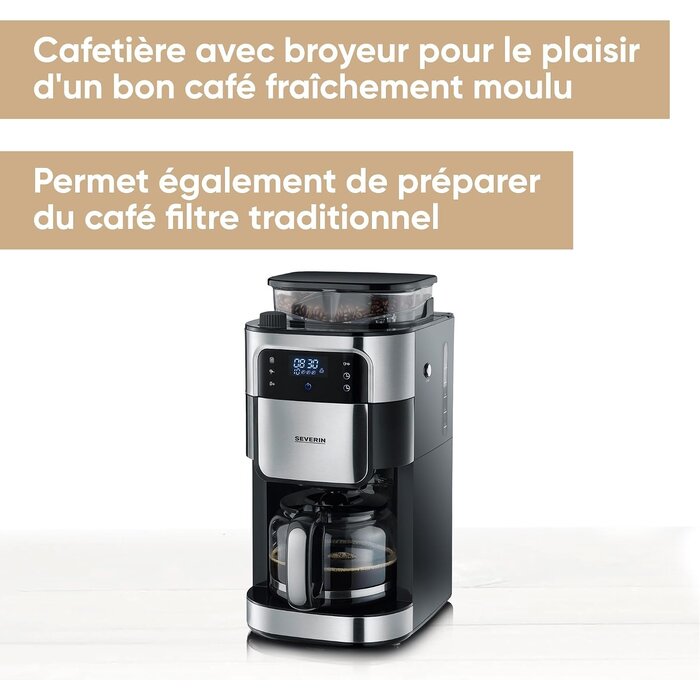 Cafetière filtre avec moulin intégré 1,25L - 35% de remise