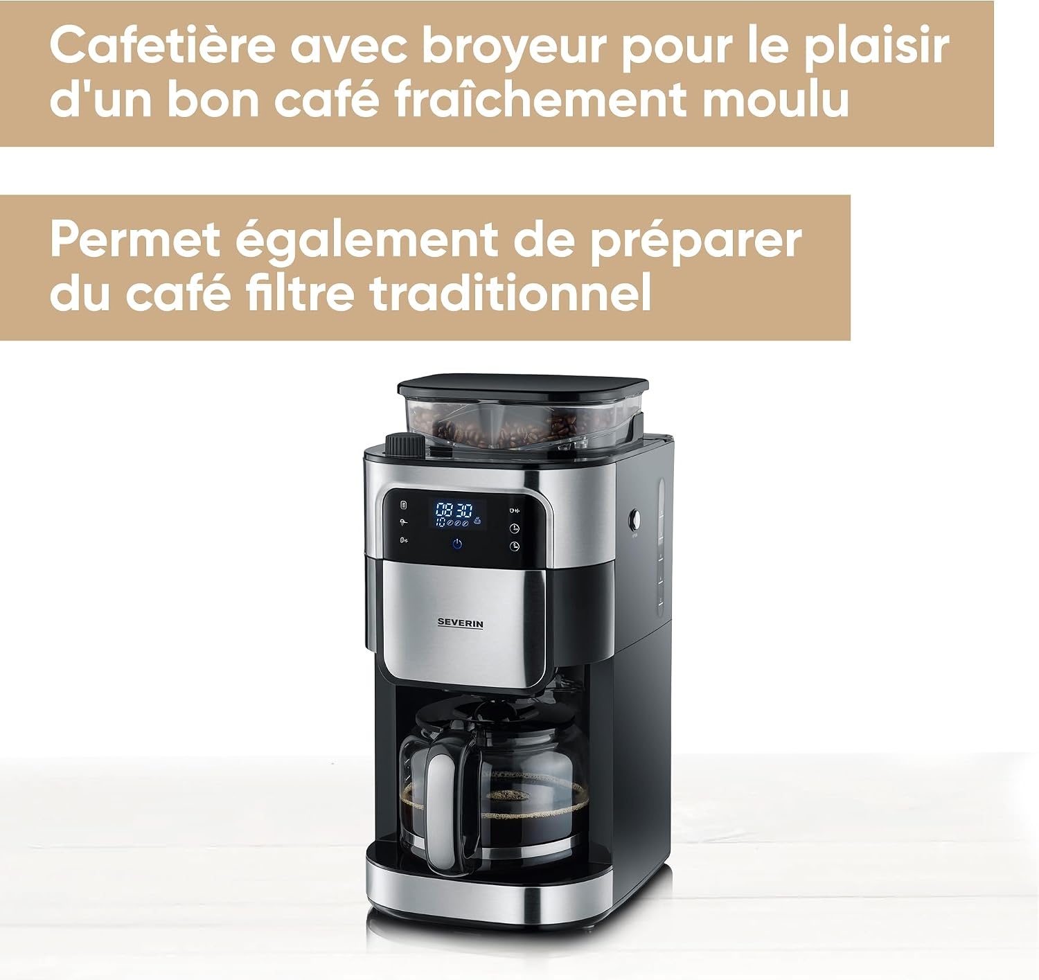Cafetière filtre avec moulin intégré 1,25L - 35% de remise