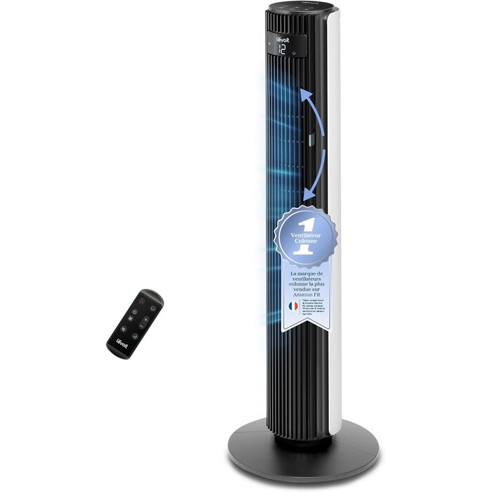 Ventilateur Colonne Silencieux 42" - 34% de remise - Blanc