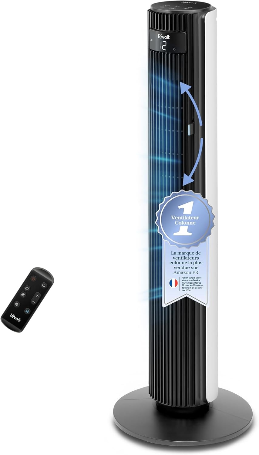 Ventilateur Colonne Silencieux 42" - 34% de remise - Blanc