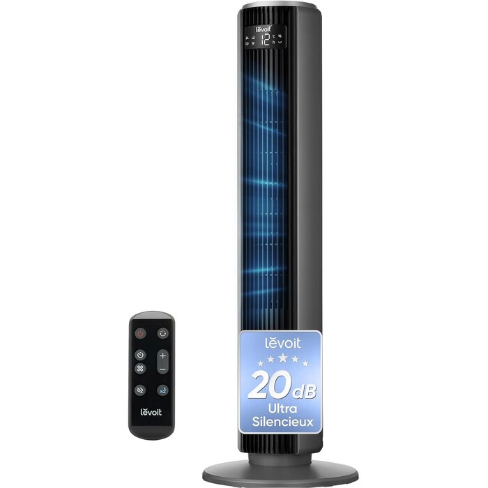Ventilateur Colonne Silencieux 42" - 34% de remise - Blanc
