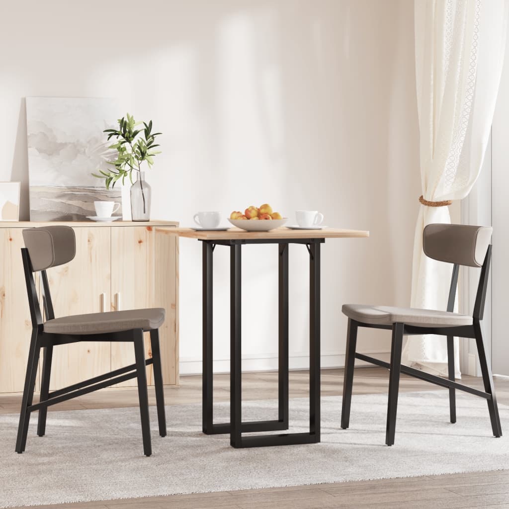Vidaxl Pieds de table acier forme O 40x40x73cm Noir - 34% de remise