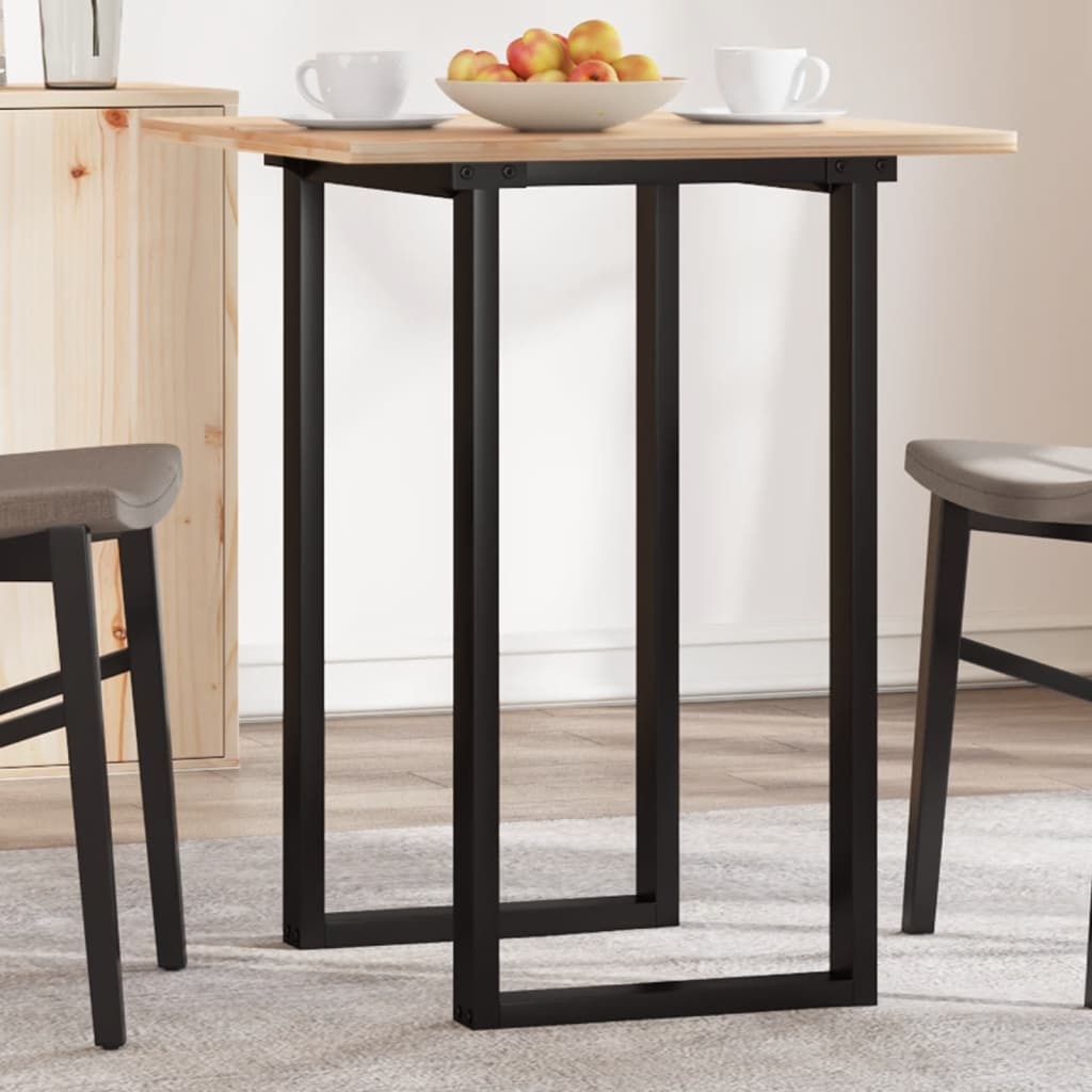 Vidaxl Pieds de table acier forme O 40x40x73cm Noir - 34% de remise