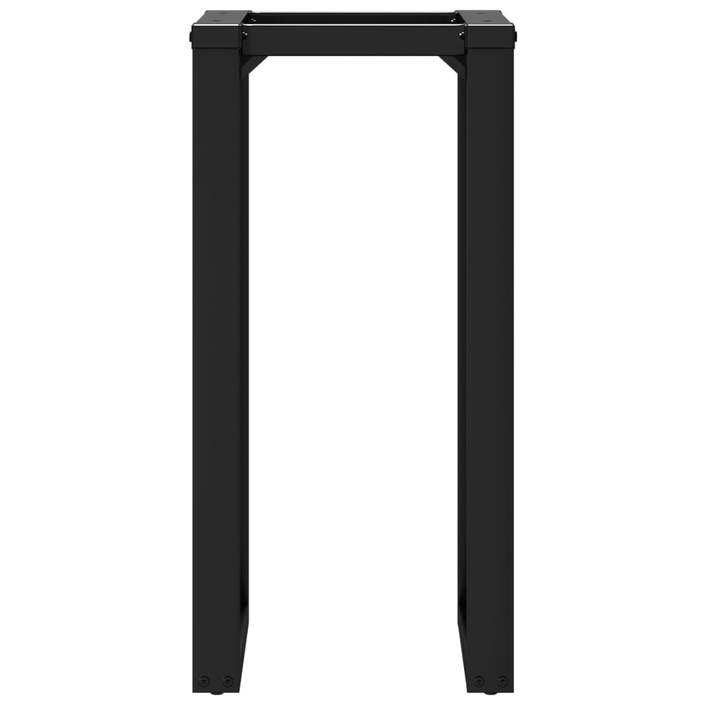 Vidaxl Pieds de table acier forme O 40x40x73cm Noir - 34% de remise