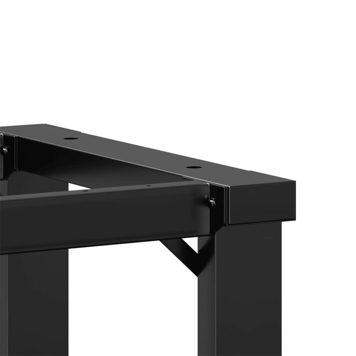 Vidaxl Pieds de table acier forme O 40x40x73cm Noir - 34% de remise