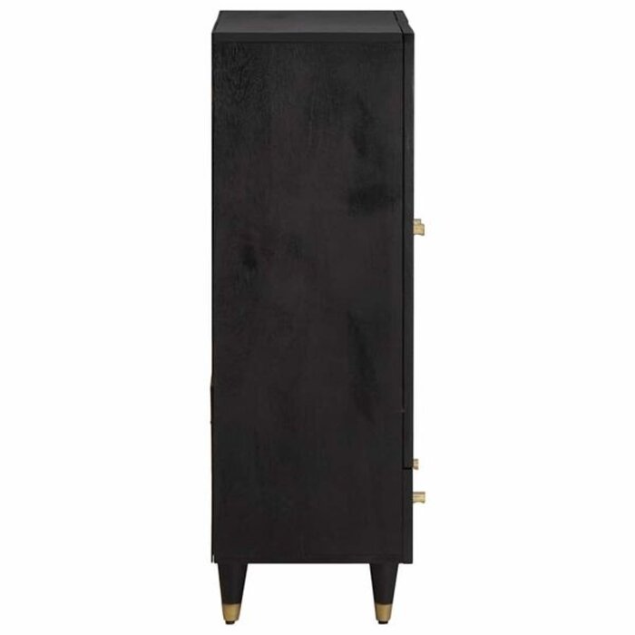 Vidaxl Meuble de rangement en manguier noir 60cm - 34% de remise