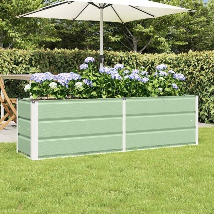 Vidaxl Jardinière en acier vert 160 x 40 x 45 cm - 32% de remise