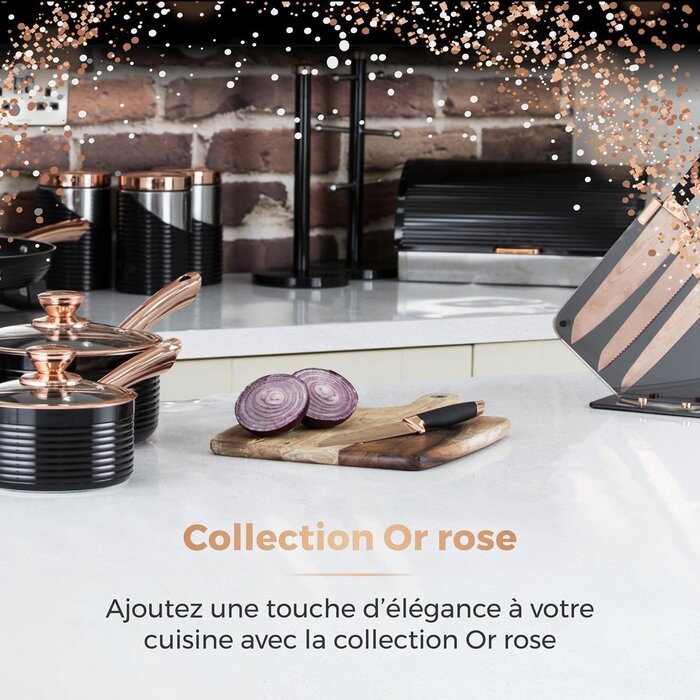 Mijoteuse 6,5L Noir et Or Rose - 33% de remise