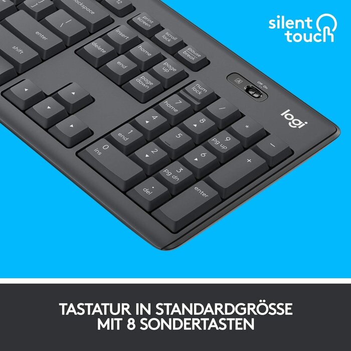 Logitech Ensemble clavier souris sans fil QWERTZ - 32% de remise - Noir
