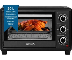 Mini-four 20 L chaleur tournante, 1380 W - 40% de remise