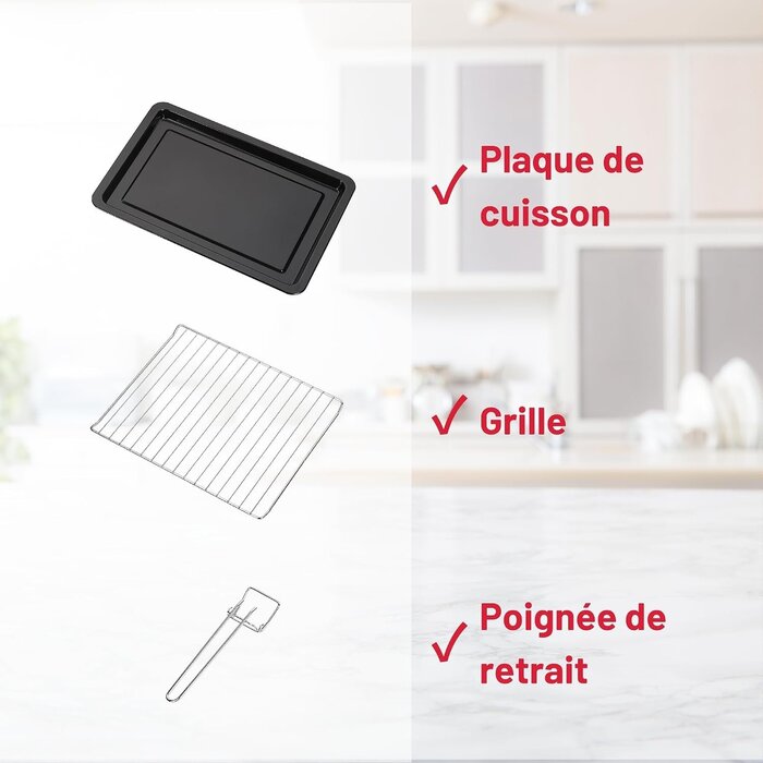 Mini-four 20 L chaleur tournante - 1380 W - Noir - 34% de remise