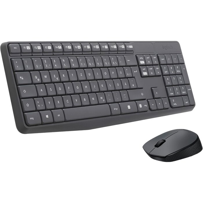 Logitech Ensemble clavier souris sans fil QWERTZ gris - 32% de remise