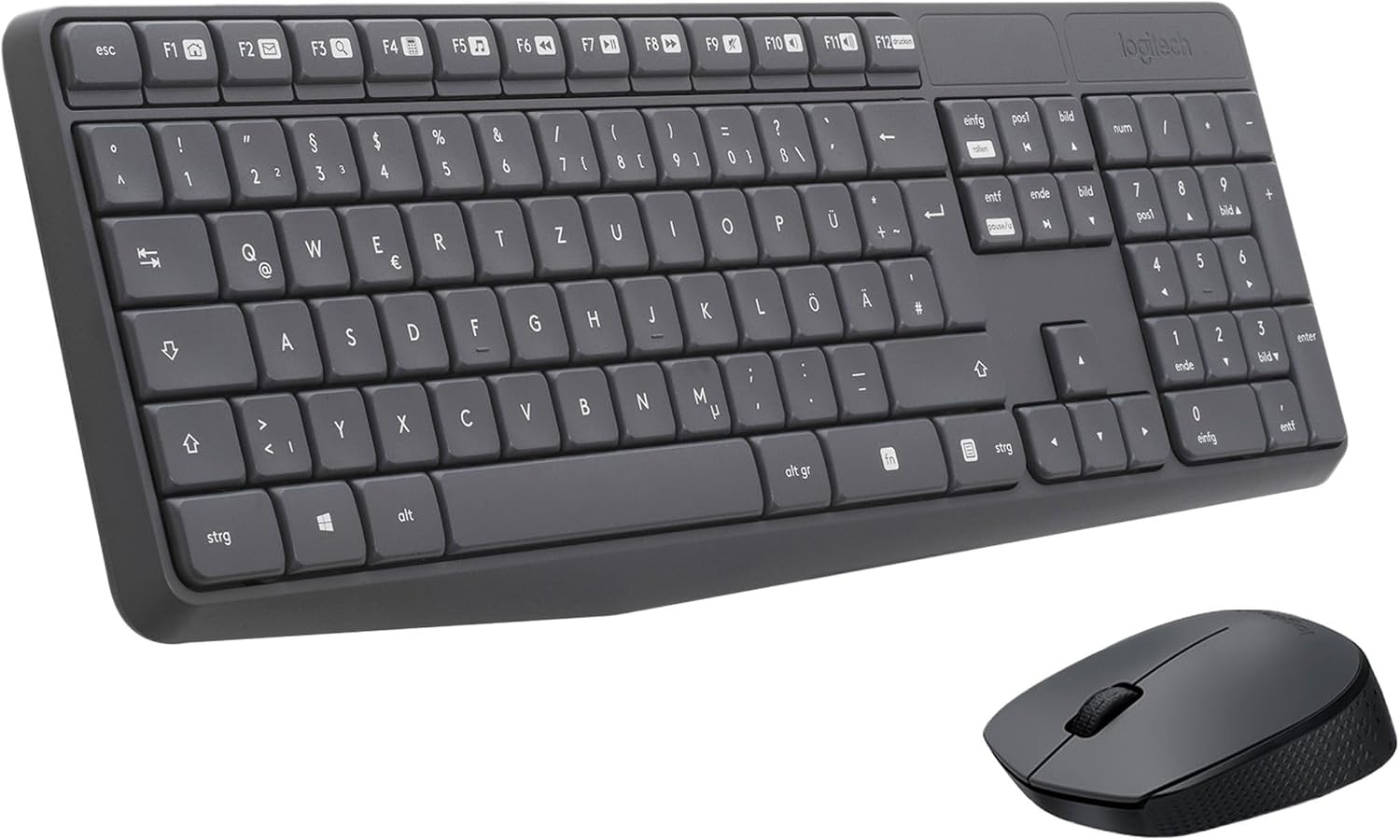 Logitech Ensemble clavier souris sans fil QWERTZ gris - 32% de remise