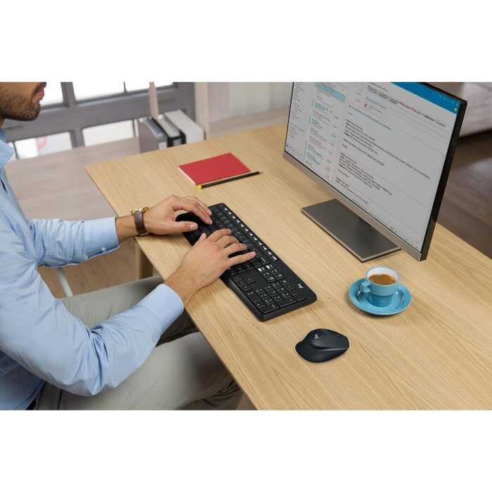 Logitech Ensemble clavier souris sans fil QWERTZ gris - 32% de remise