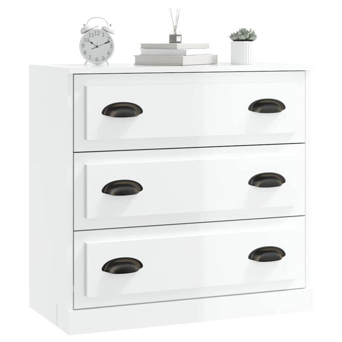 Vidaxl Buffet blanc brillant 70x35x67,5 cm - 34% de remise