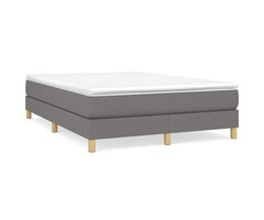 Vidaxl Sommier tapissier 140x190 cm gris foncé - 34% de remise