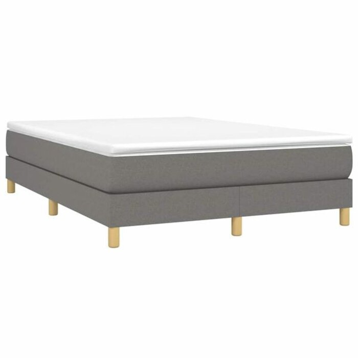 Vidaxl Sommier tapissier 140x190 cm gris foncé - 34% de remise