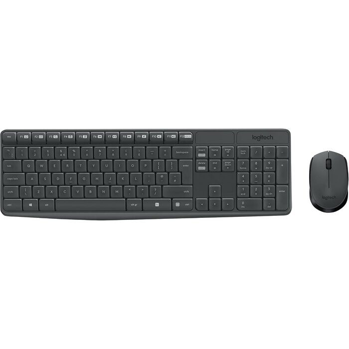 Logitech Ensemble clavier souris sans fil QWERTY US Gris - 31% de remise