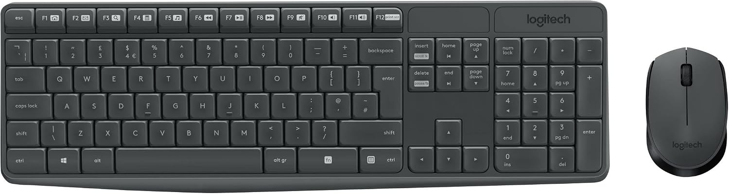 Logitech Ensemble clavier souris sans fil QWERTY US Gris - 31% de remise