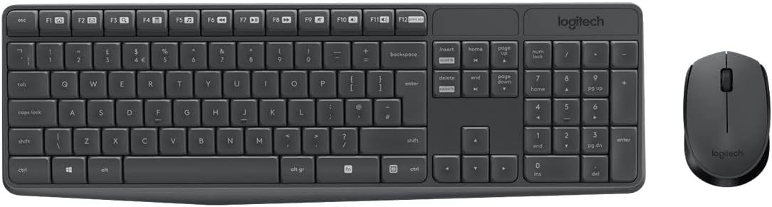 Logitech Ensemble clavier souris sans fil QWERTY US Gris - 31% de remise