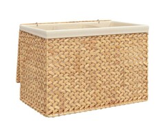 Vidaxl Panier à linge 3 compartiments en jacinthe d'eau - 34% de remise