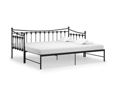 Vidaxl Canapé-lit gigogne métal noir 90x200 cm - 35% de remise