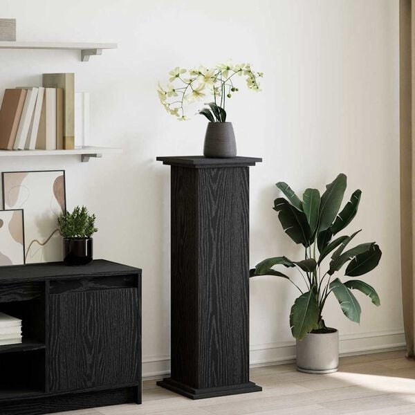 Vidaxl Support de présentation avec rangement Noir chêne 31x30x90 cm - 33% de remise