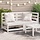 Banc de jardin 2 places en bois de pin blanc 140 cm - 35% de remise