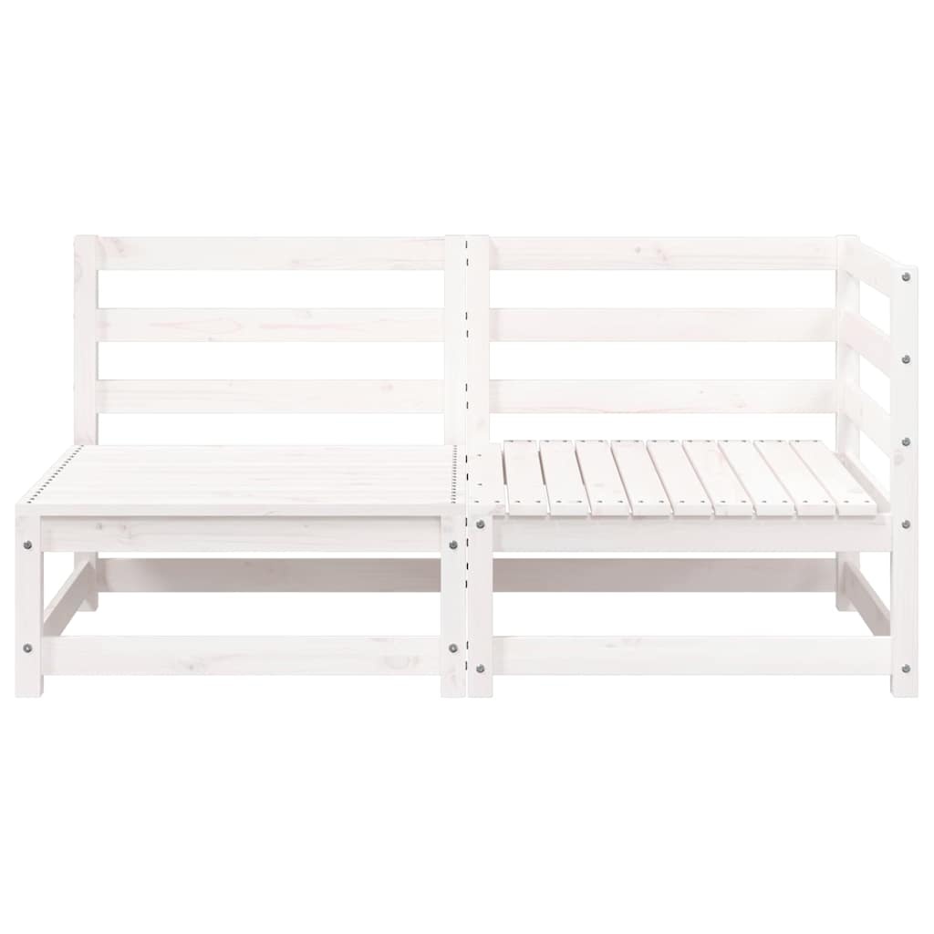 Vidaxl Banc de jardin 2 places en bois de pin blanc 140 cm - 35% de remise