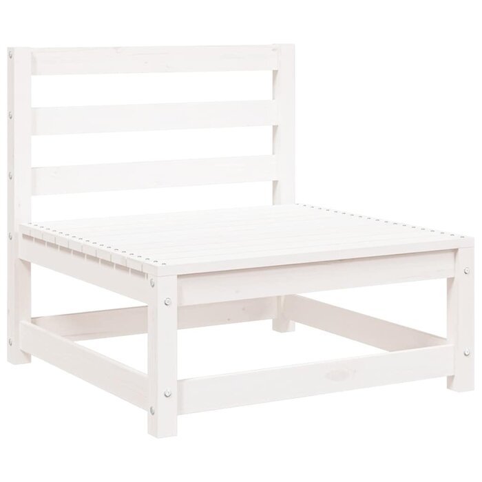 Vidaxl Banc de jardin 2 places en bois de pin blanc 140 cm - 35% de remise