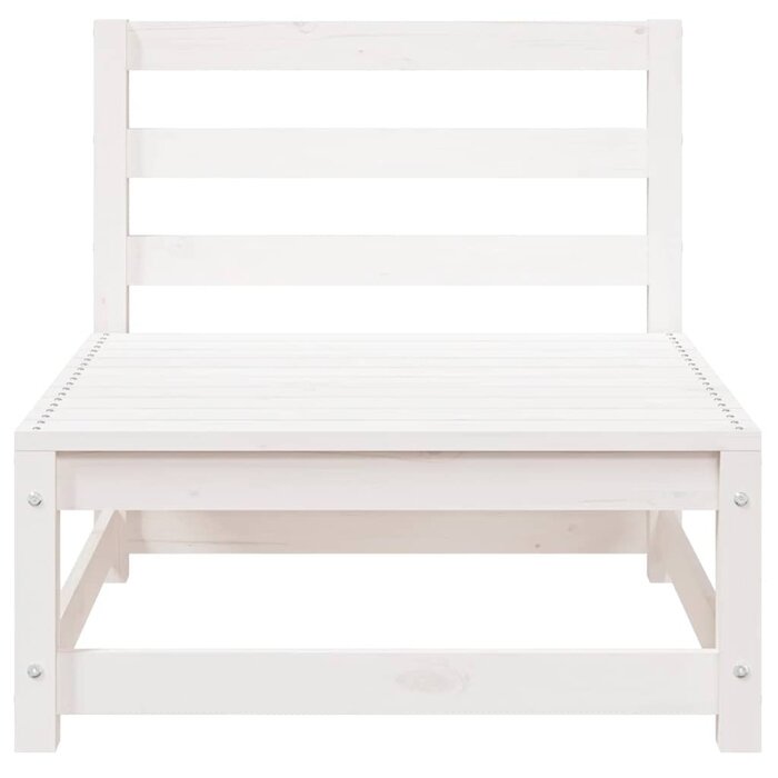 Vidaxl Banc de jardin 2 places en bois de pin blanc 140 cm - 35% de remise